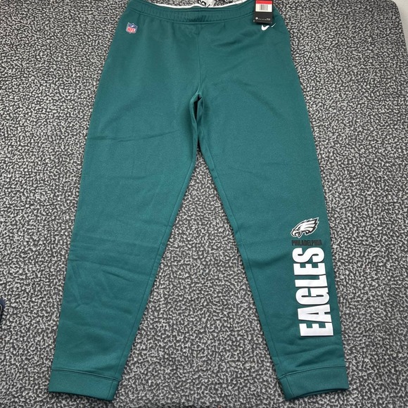 Nike Dri-Fit Sweatpants Men Large Philadelphia‎ Eagles NFL Drawstring New 35x32